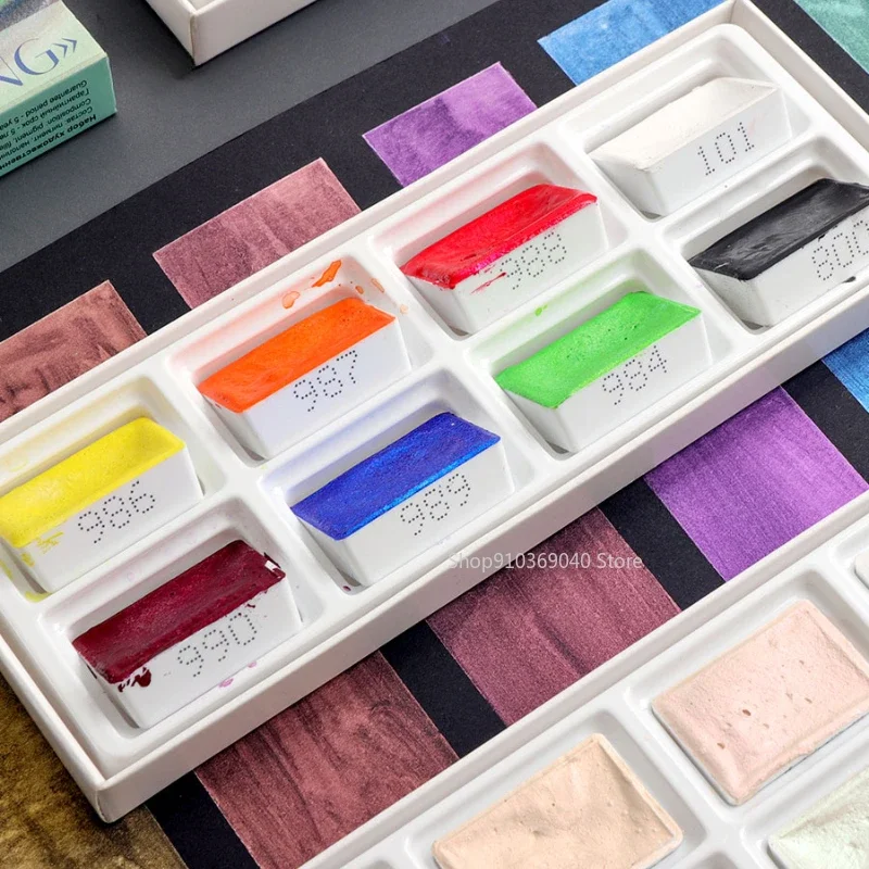 2024 nowy biały mistrz nocny s – Watercolor Paint Set Solid Pigment recenzja i cena