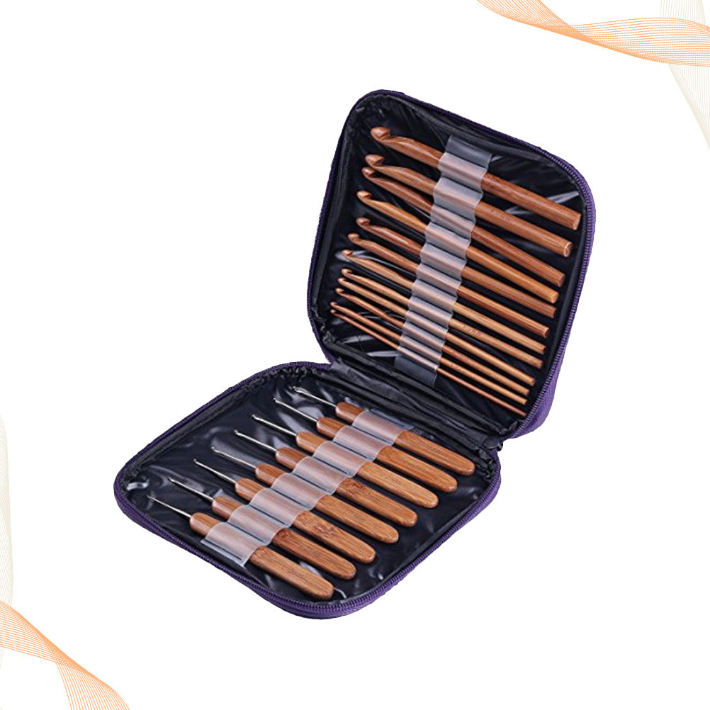 1 zestaw bambusowych drucików  – Wooden Crochet Hooks Ergonomic Handle recenzja i cena